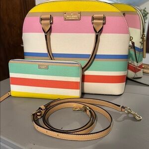 Kate Spade Yellow and Pink Satchel Bag